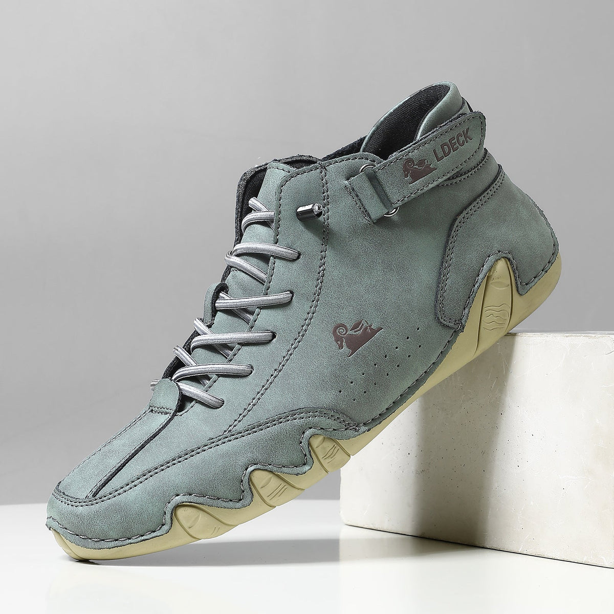 Herren-Barfußschuhe, PU-Leder, mit orthopädischer Stütze und belüftetes Material-5
