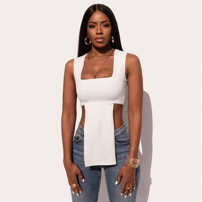 Variant image for Damen-Party-Tops, asymmetrisches Design, Polyester, Spandex-2