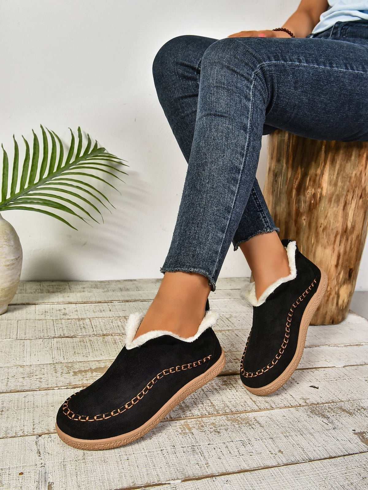 Damen-Pantoffeln, weiches Material, bequeme Hauspantoffeln, rutschfeste Sohle-6