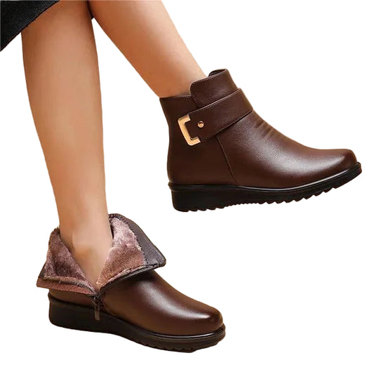 Damen-orthopädische Stiefel, Leder, synthetische Materialien-3