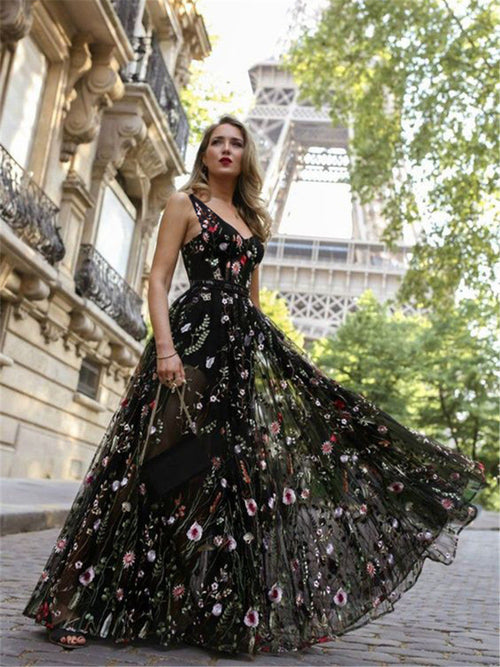 Damen-besticktes Kleid, elegant, erstklassige Stoffe-1