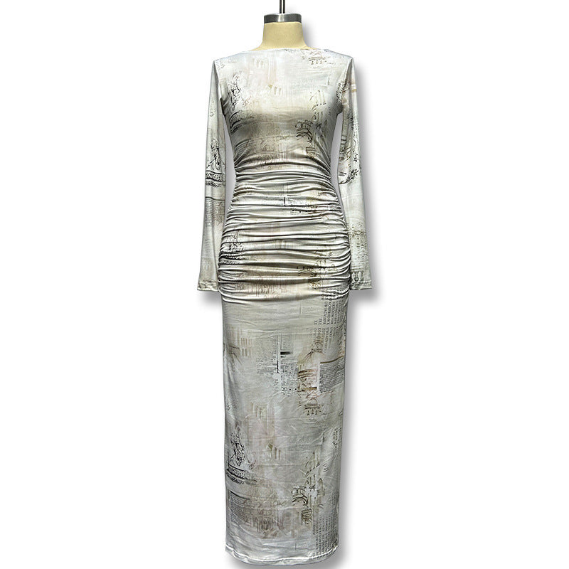 Damen-Rock, lang, hohe Taille, urbanes Nylon, Polyester-5
