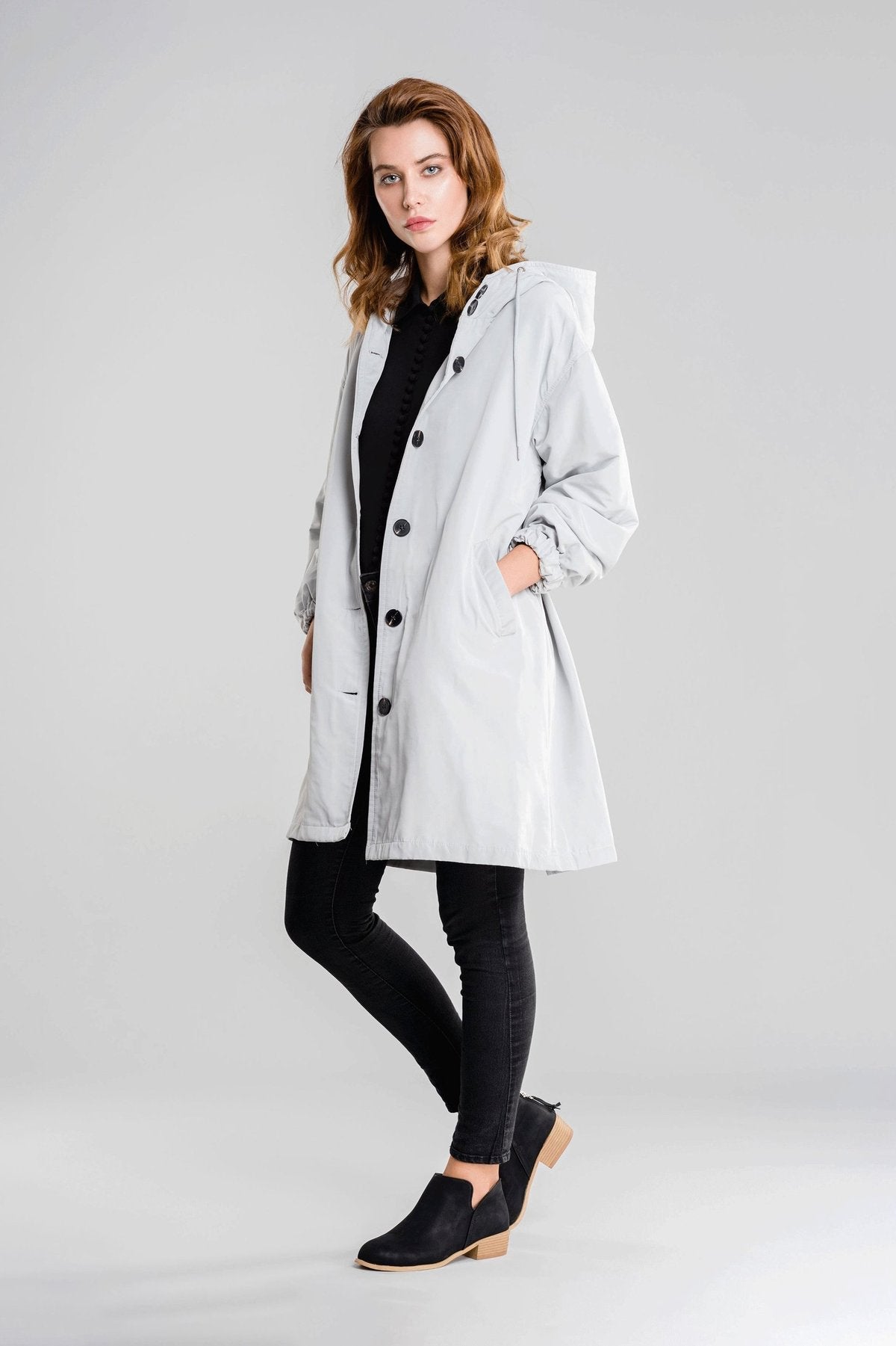 Damenjacke Regenjacke Wasserabweisend Elegantes Design-1