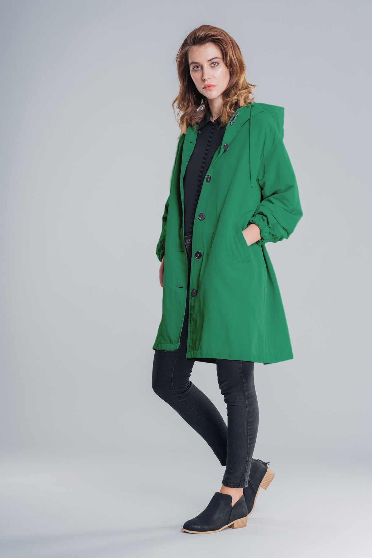 Variant image for Damenjacke Regenjacke Wasserabweisend Elegantes Design-43
