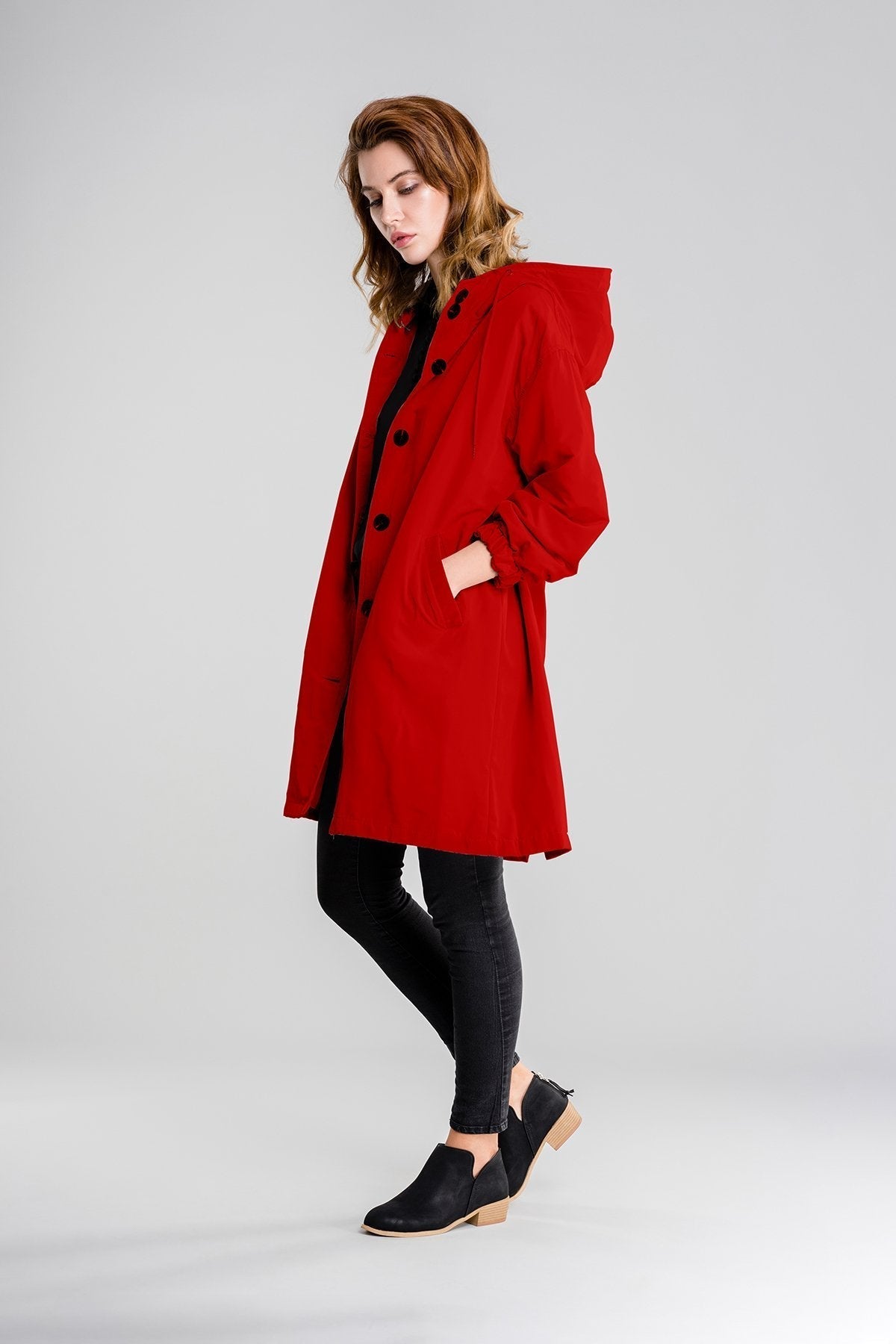 Variant image for Damenjacke Regenjacke Wasserabweisend Elegantes Design-25