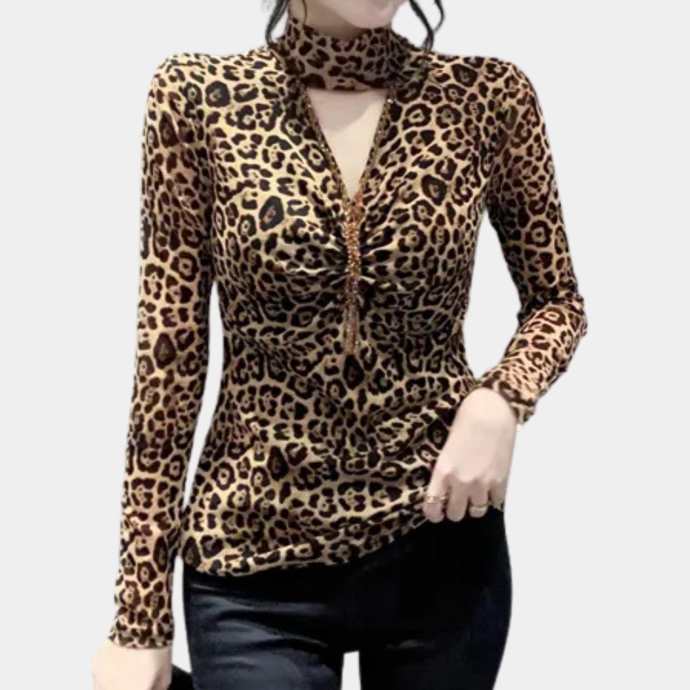 Damen-Top mit festlichem Design aus hochwertigem Polyester-2