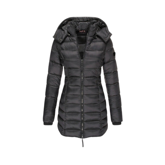 Langer Wintermantel Damen Elegant Wärmend Hochwertiges Material-1