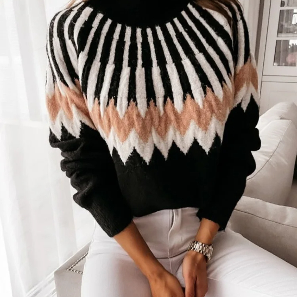 Damen Winterpullover Trendig Acryl Komfortabel-1