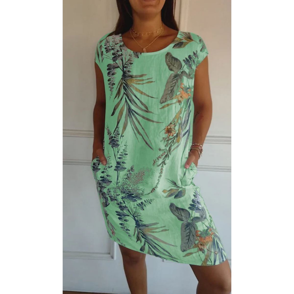 Damenkleid aus weichem Stoffmix im klassischen Schnitt – passt für Fest und Alltag, erhältlich in mehreren Farben und Größen S-XL 7