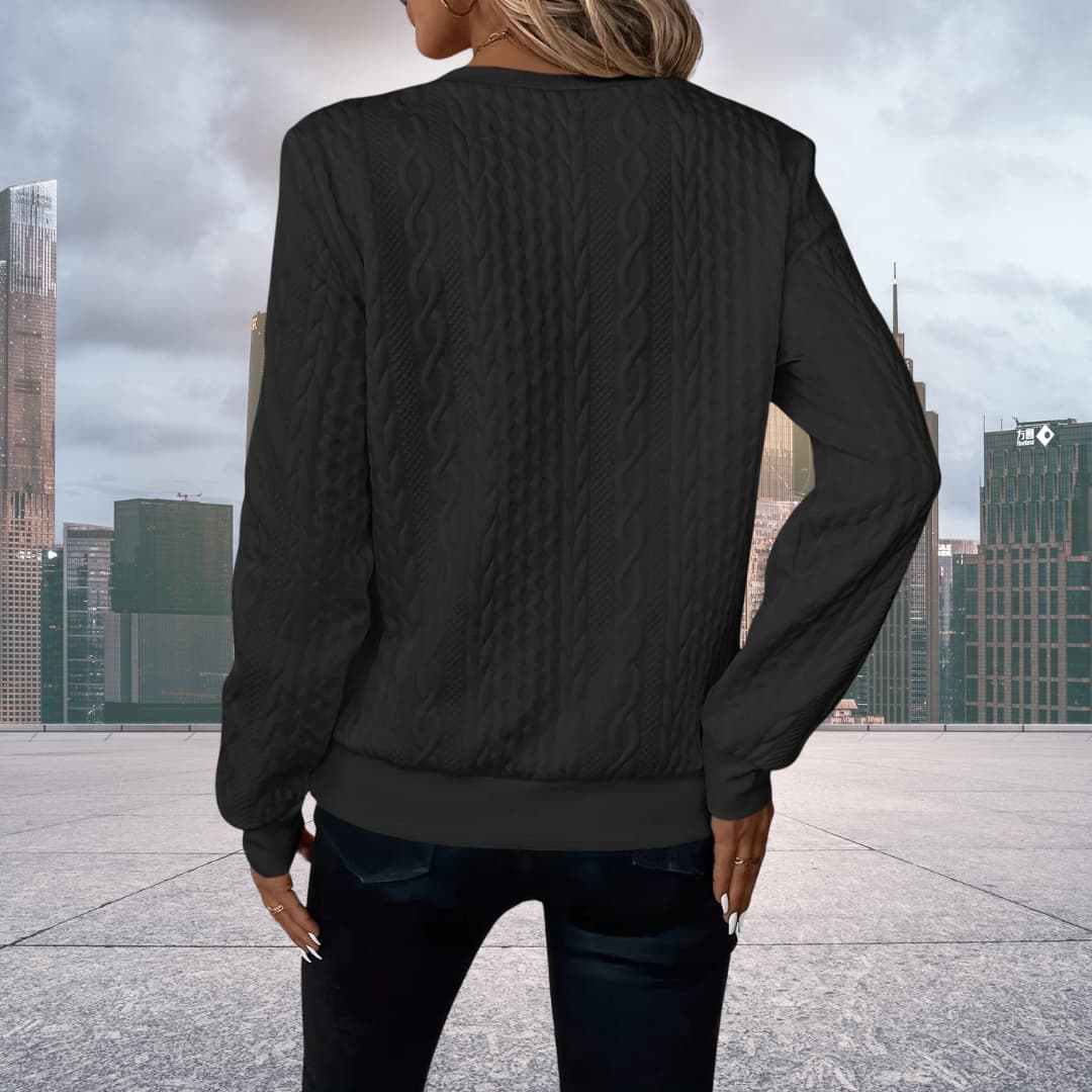 Damen-zeitloser Pullover, atmungsaktiver Stoff-4