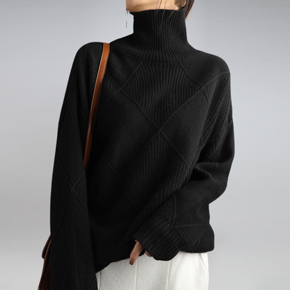 Damen-Strickpullover, Rollkragen, weiche Baumwolle 4
