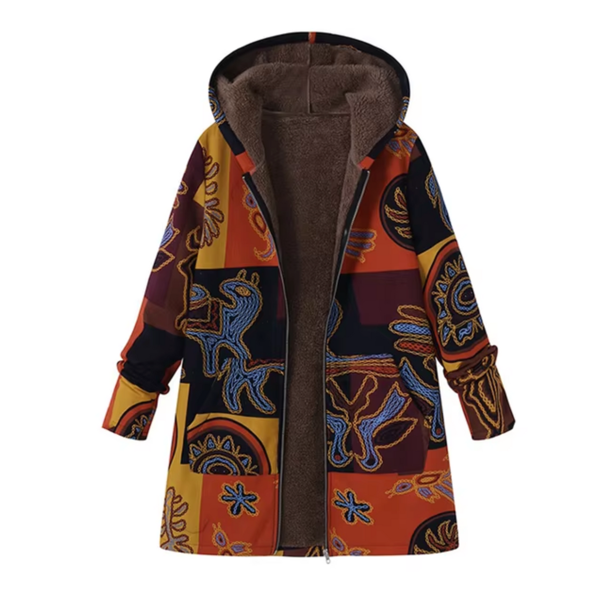 Variant image for Damen Winterjacke mit Kapuze Baumwolle Modernes Design-31