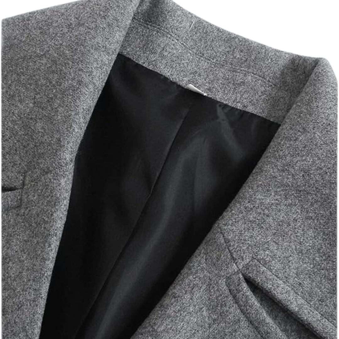 Damen-elegante Mantel, aus hochwertiger Wollmischung-5