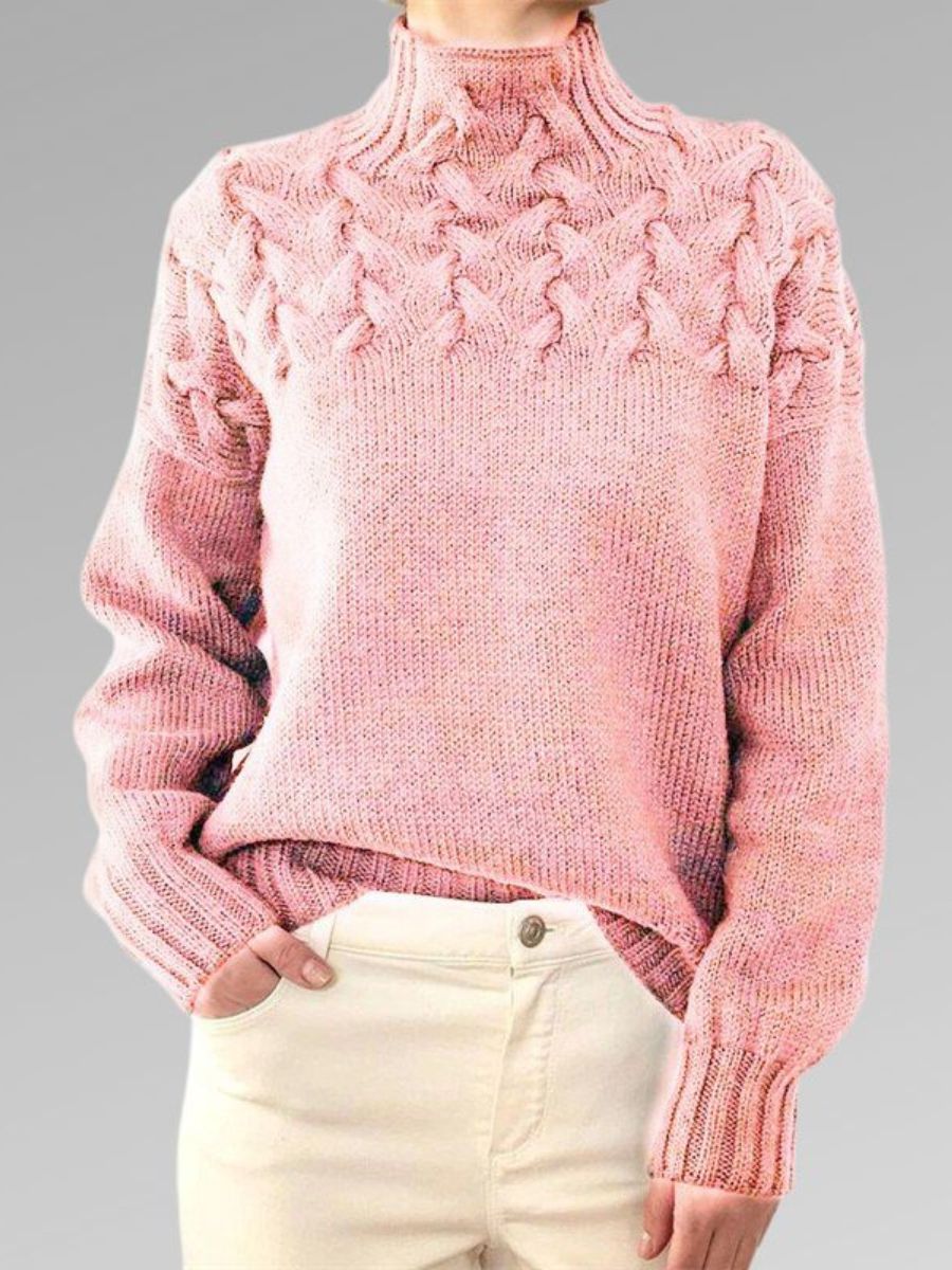 Damen-Zopf-Strickpullover, aus Wolle und Acryl-3