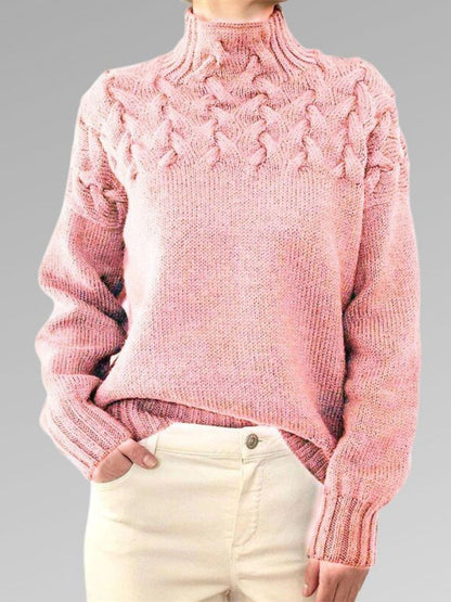 Damen-Zopf-Strickpullover, aus Wolle und Acryl-3