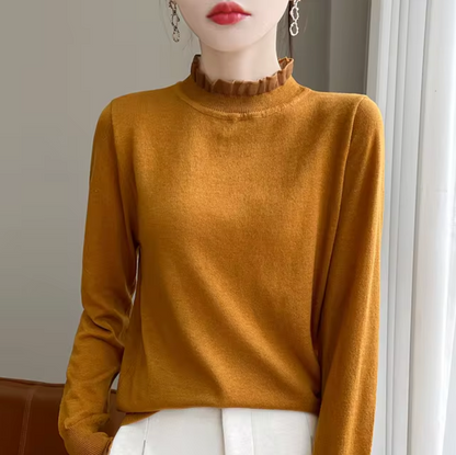 Damen-Rollkragenpullover, breite Passform, aus Kaschmir und Wolle 6