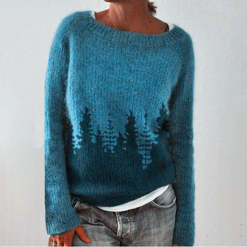 Damen-Retro-Pullover, weiches Material, figurbetont-1