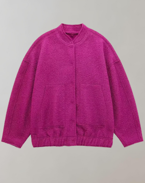 Damenjacke Bomber Lässig Polyester mit dekorativem Design 1