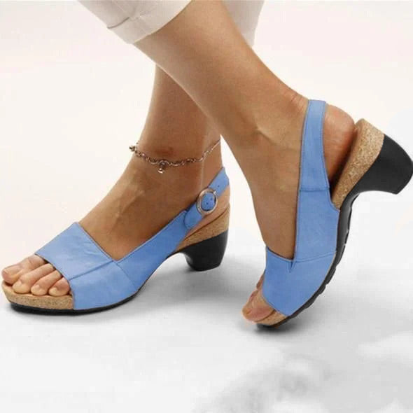 Damen-Sandalen, dicke Partien, Synthetikmaterial 14