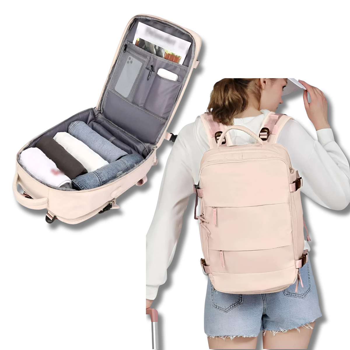 Unisex Rucksack mit großer Kapazität, USB-Ladeanschluss und ergonomischen Schultergurten 5