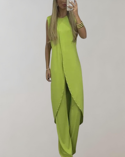 Variant image for Damen-zweiteiliges Kleid, Spitzendetails, Polyester, fließender Rock-13