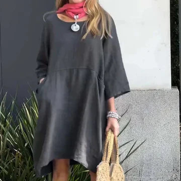 Damen-Freizeitkleid, schlichtes Design, 100% Polyester-6