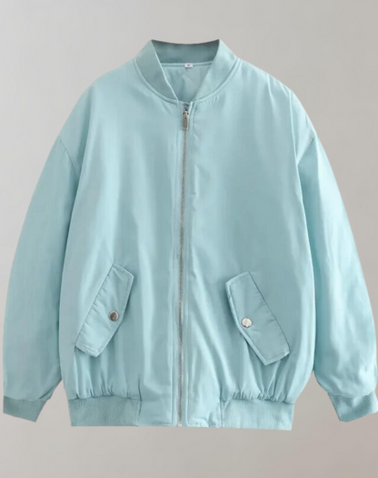 Herren-Bomberjacke, mit Stehkragen, Reißverschluss, aus Polyester-4