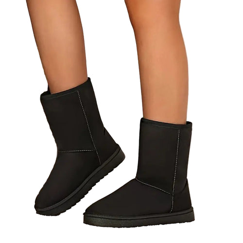 Damen Ankelstiefel Wasserfest Fleece-Gefüttert Synthetikleder-1