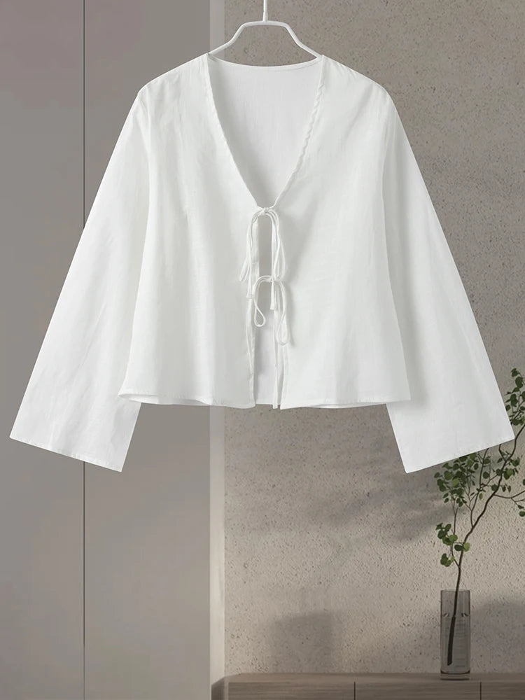 Damenbluse Puffärmel Polyester elegant Chic-1