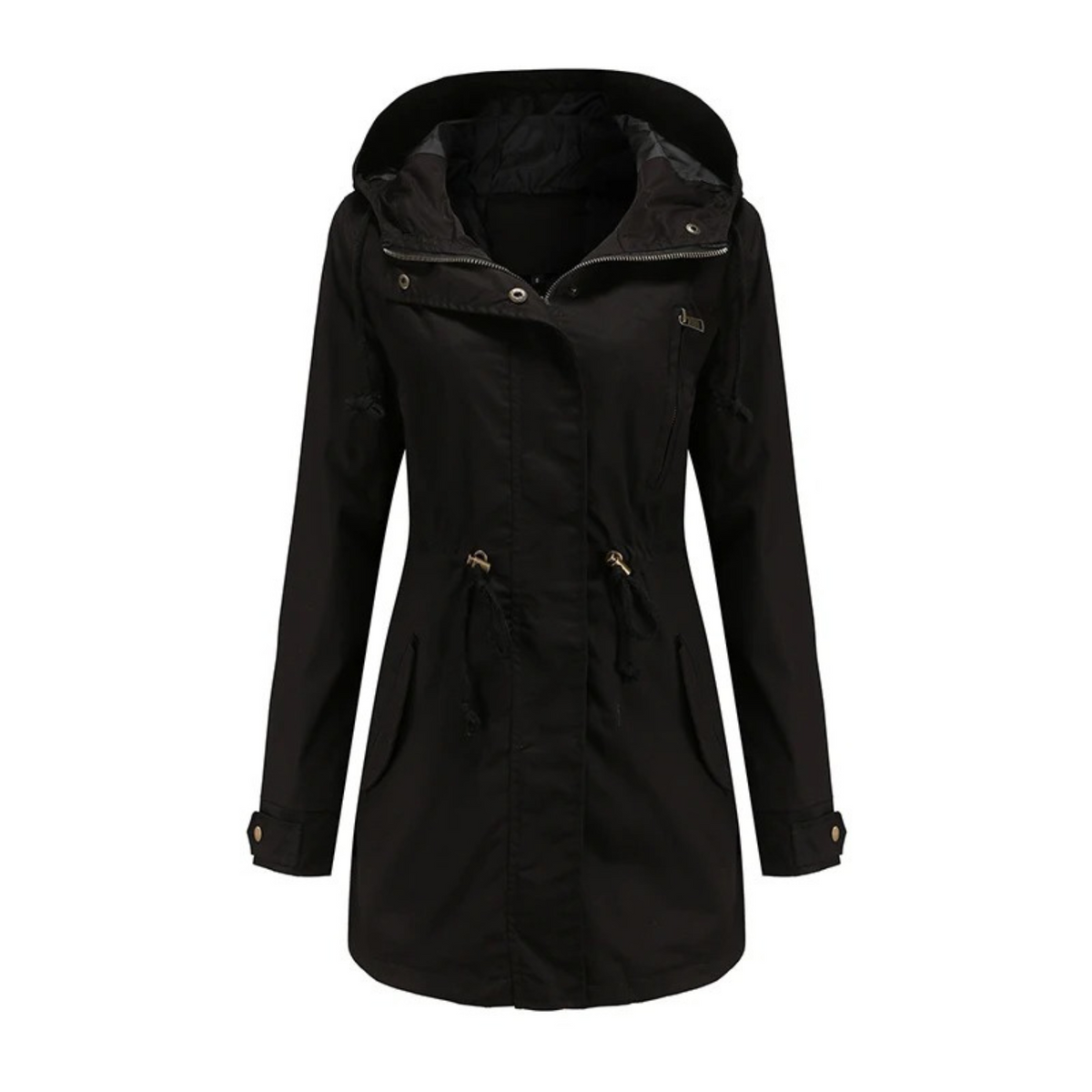 Damen Winterjacke Zeitloses Design Lang Polyester 3