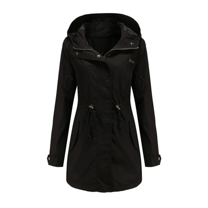 Damen Winterjacke Zeitloses Design Lang Polyester 9