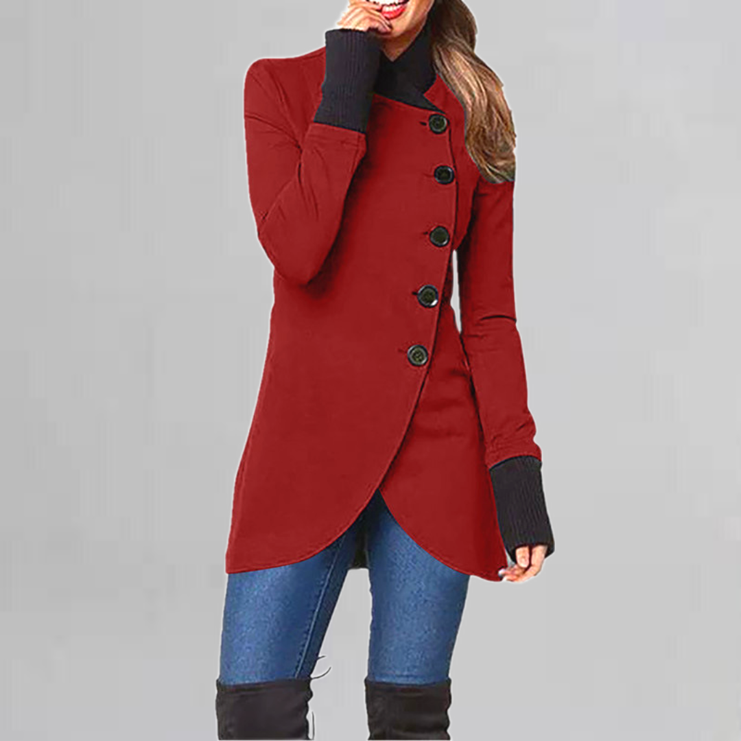 Damen-Lange Winterjacke, Schützender Baumwoll-Polyester-6