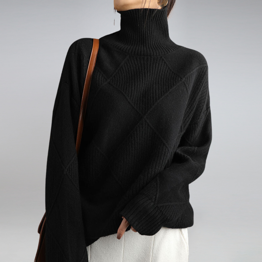 Damen-Strickpullover, Rollkragen, weiche Baumwolle 10