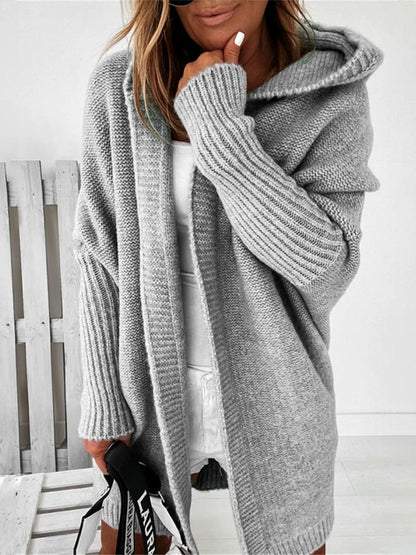 Damen-Strickjacke mit Kapuze aus weichem Material – modernes Design, normale Passform, maschinenwaschbar, für Herbst und Winter 8