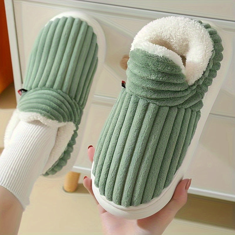 Damen-Pantoffeln, weicher Plüsch, Design, für Innenbereich-2