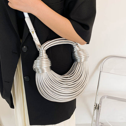 Damen-Crossbody-Tasche, modernes Design, PU-Material, mit Außentasche-3