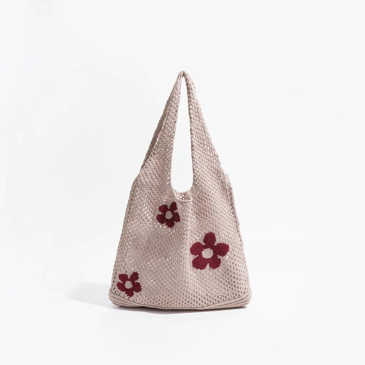 Damen Schultertasche Gehäkelt Vielseitiges Design in Mischung aus Strickgarn 6