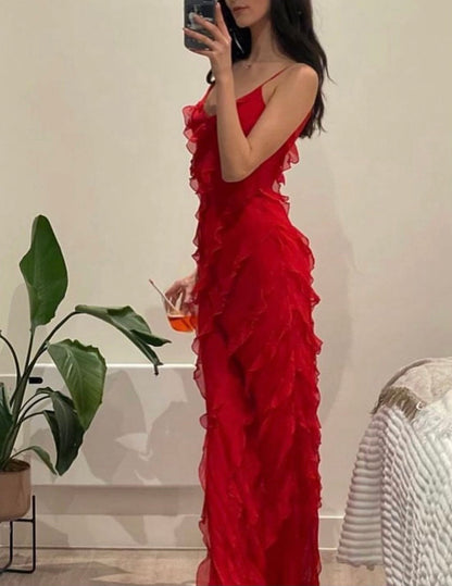 Damen-Kleid, fließende Silhouette, leichter Stoff-5