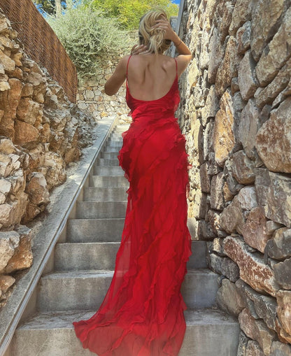 Damen-Kleid, fließende Silhouette, leichter Stoff-4