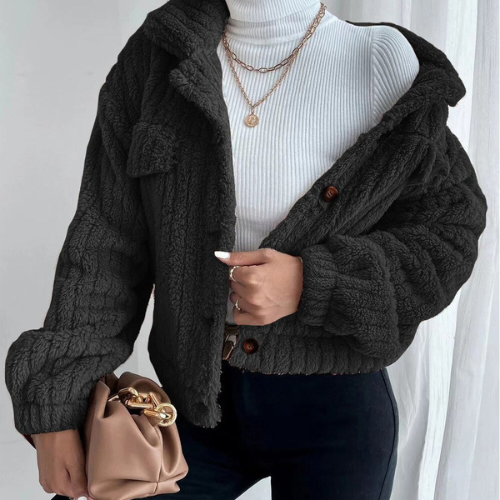 Damenjacke Dickes Modernes Polyester für Kalte Tage-2