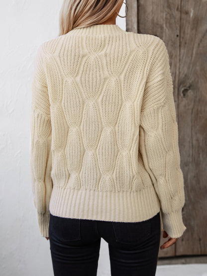 Damen-Strickpullover mit Rundhalsausschnitt aus leichtem Material – entspannte Passform für den Herbst 2