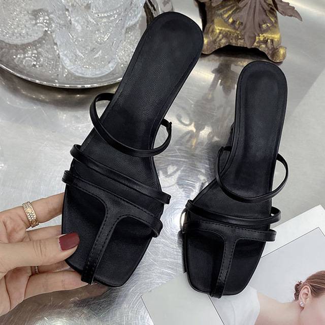 Variantenbild für Damen-Gladiator-Sandalen aus PU-Leder mit hohem Absatz 5-8 cm-10