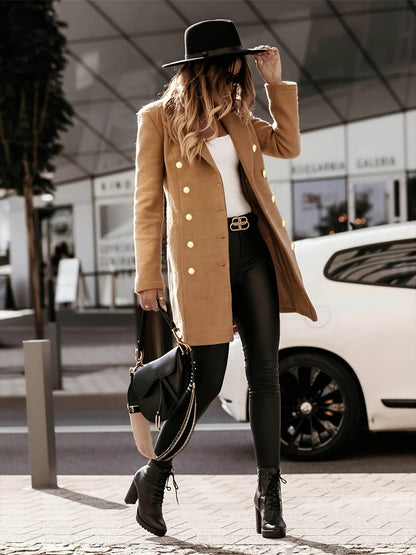 Eleganter Casual-Blazer für Damen aus hochwertiger Polyestermischung – Klassische Revers und Knopfdesign, normale Passform 12