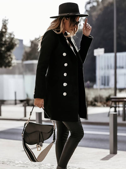 Eleganter Casual-Blazer für Damen aus hochwertiger Polyestermischung – Klassische Revers und Knopfdesign, normale Passform 6