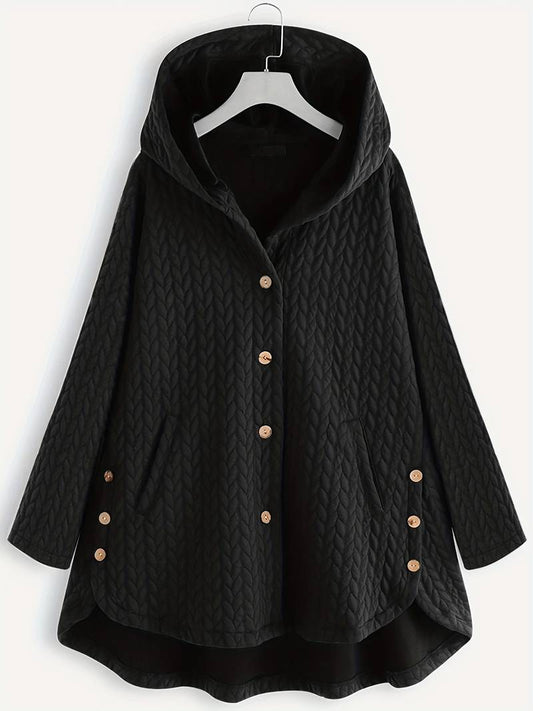 Damen-Knopfjacke, warmes, isolierendes Material, zeitloses Design-1