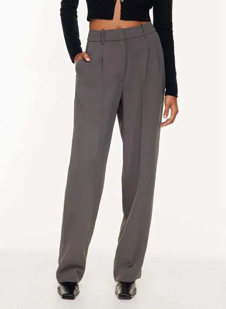 Variant image for Damen-Hose, hohe Taille, weites Bein, Spandex-38