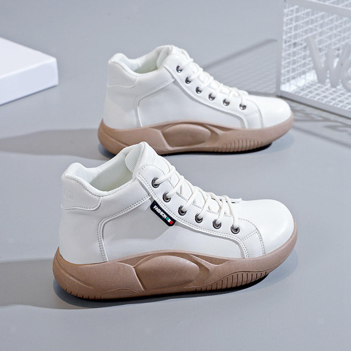 Damen-Sneaker, trendig, hohe Qualität, Synthetik, Gummi 3