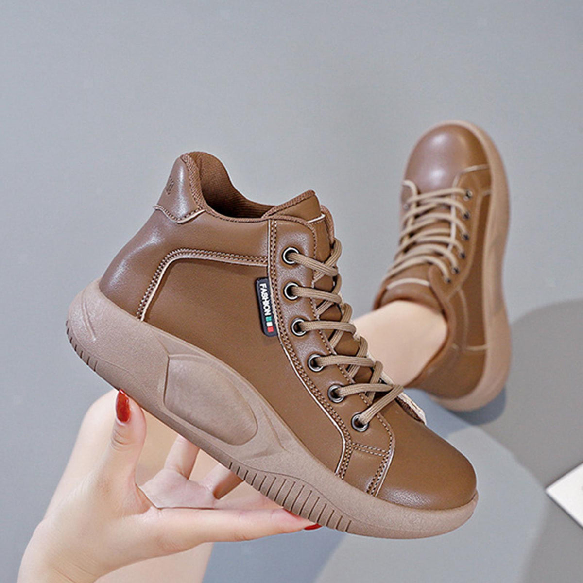 Damen-Sneaker, trendig, hohe Qualität, Synthetik, Gummi 4