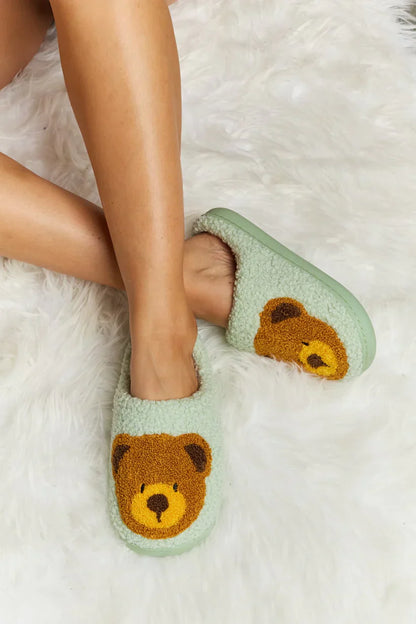 Variant image for Damen-Pantoffeln, Teddybärmotiv, Winter-Plüsch, flauschiges Design-21