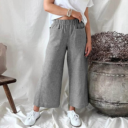 Stylische Damenhosen – leichte und bequeme High-Waist-Hosen aus 100% Baumwolle-5